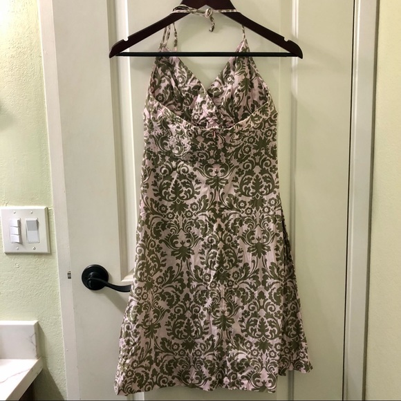TOMMY BAHAMA Pink Green Floral Halter Dress, Sz 2 💕💕 - Picture 3 of 7